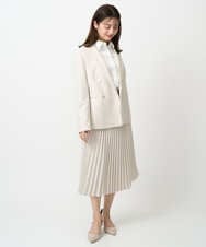 F1HFD15180 MK MICHEL KLEIN(小さいサイズ)(メゾン ドゥ サンク) 【小さいサイズ】プリーツデザインスカート/洗える ベージュ