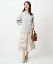 F1HFD15180 MK MICHEL KLEIN(小さいサイズ)(メゾン ドゥ サンク) 【小さいサイズ】プリーツデザインスカート/洗える ベージュ