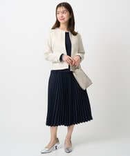 F1HFD15180 MK MICHEL KLEIN(小さいサイズ)(メゾン ドゥ サンク) 【小さいサイズ】プリーツデザインスカート/洗える ベージュ