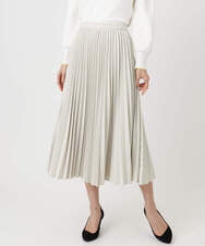 F1HFD15180 MK MICHEL KLEIN(小さいサイズ)(メゾン ドゥ サンク) 【小さいサイズ】プリーツデザインスカート/洗える ベージュ