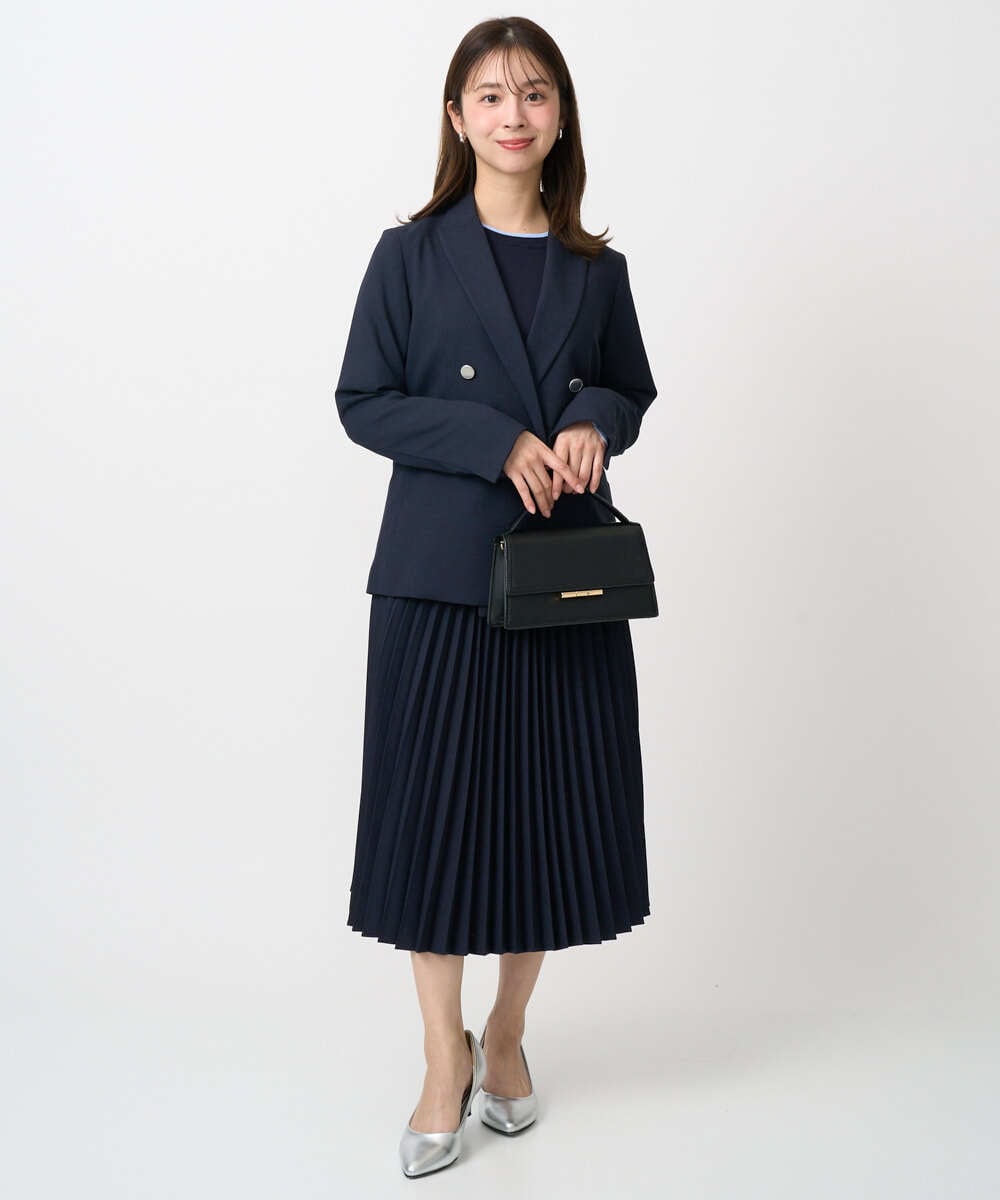 F1HFD15180 MK MICHEL KLEIN(小さいサイズ)(メゾン ドゥ サンク) 【小さいサイズ】プリーツデザインスカート/洗える ベージュ