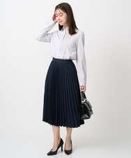 F1HFD15180 MK MICHEL KLEIN(小さいサイズ)(メゾン ドゥ サンク) 【小さいサイズ】プリーツデザインスカート/洗える ベージュ