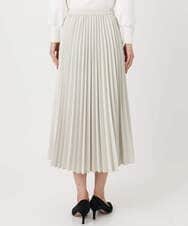 F1HFD15180 MK MICHEL KLEIN(小さいサイズ)(メゾン ドゥ サンク) 【小さいサイズ】プリーツデザインスカート/洗える ベージュ