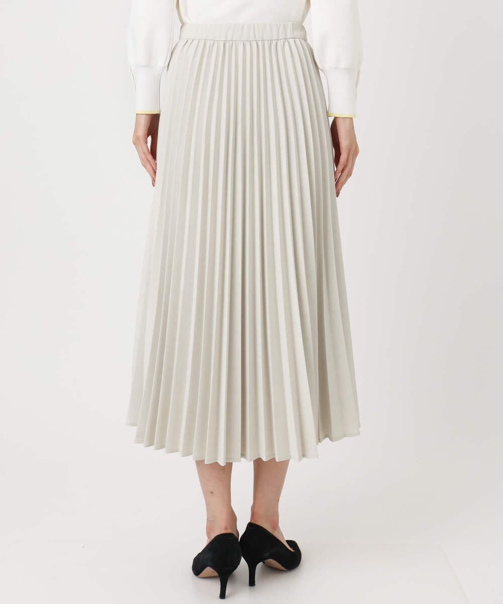 F1HFD15180 MK MICHEL KLEIN(小さいサイズ)(メゾン ドゥ サンク) 【小さいサイズ】プリーツデザインスカート/洗える ベージュ