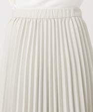 F1HFD15180 MK MICHEL KLEIN(小さいサイズ)(メゾン ドゥ サンク) 【小さいサイズ】プリーツデザインスカート/洗える ベージュ