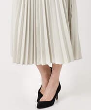 F1HFD15180 MK MICHEL KLEIN(小さいサイズ)(メゾン ドゥ サンク) 【小さいサイズ】プリーツデザインスカート/洗える ベージュ