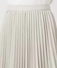 F1HFD15180 MK MICHEL KLEIN(小さいサイズ)(メゾン ドゥ サンク) 【小さいサイズ】プリーツデザインスカート/洗える ベージュ