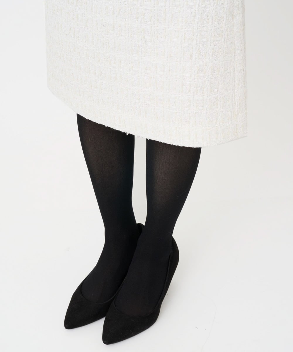 F1HFD65170 MK MICHEL KLEIN(小さいサイズ)(メゾン ドゥ サンク) 【小さいサイズ】ファンシーツイードスカート/セットアップ対応/洗える アイボリー