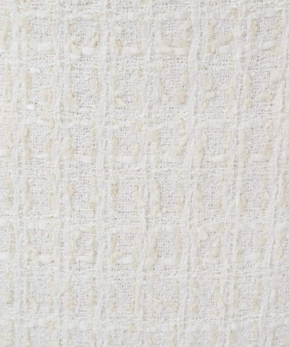 F1HFD65170 MK MICHEL KLEIN(小さいサイズ)(メゾン ドゥ サンク) 【小さいサイズ】ファンシーツイードスカート/セットアップ対応/洗える アイボリー