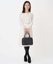 F1HFD65170 MK MICHEL KLEIN(小さいサイズ)(メゾン ドゥ サンク) 【小さいサイズ】ファンシーツイードスカート/セットアップ対応/洗える アイボリー