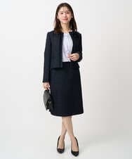 F1HFD65170 MK MICHEL KLEIN(小さいサイズ)(メゾン ドゥ サンク) 【小さいサイズ】ファンシーツイードスカート/セットアップ対応/洗える アイボリー