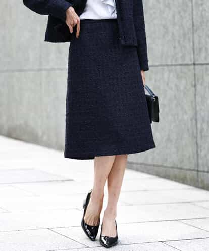 F1HFD65170  【小さいサイズ】ファンシーツイードスカート/セットアップ対応/洗える