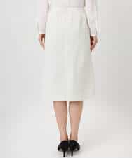 F1HFD65170 MK MICHEL KLEIN(小さいサイズ)(メゾン ドゥ サンク) 【小さいサイズ】ファンシーツイードスカート/セットアップ対応/洗える アイボリー