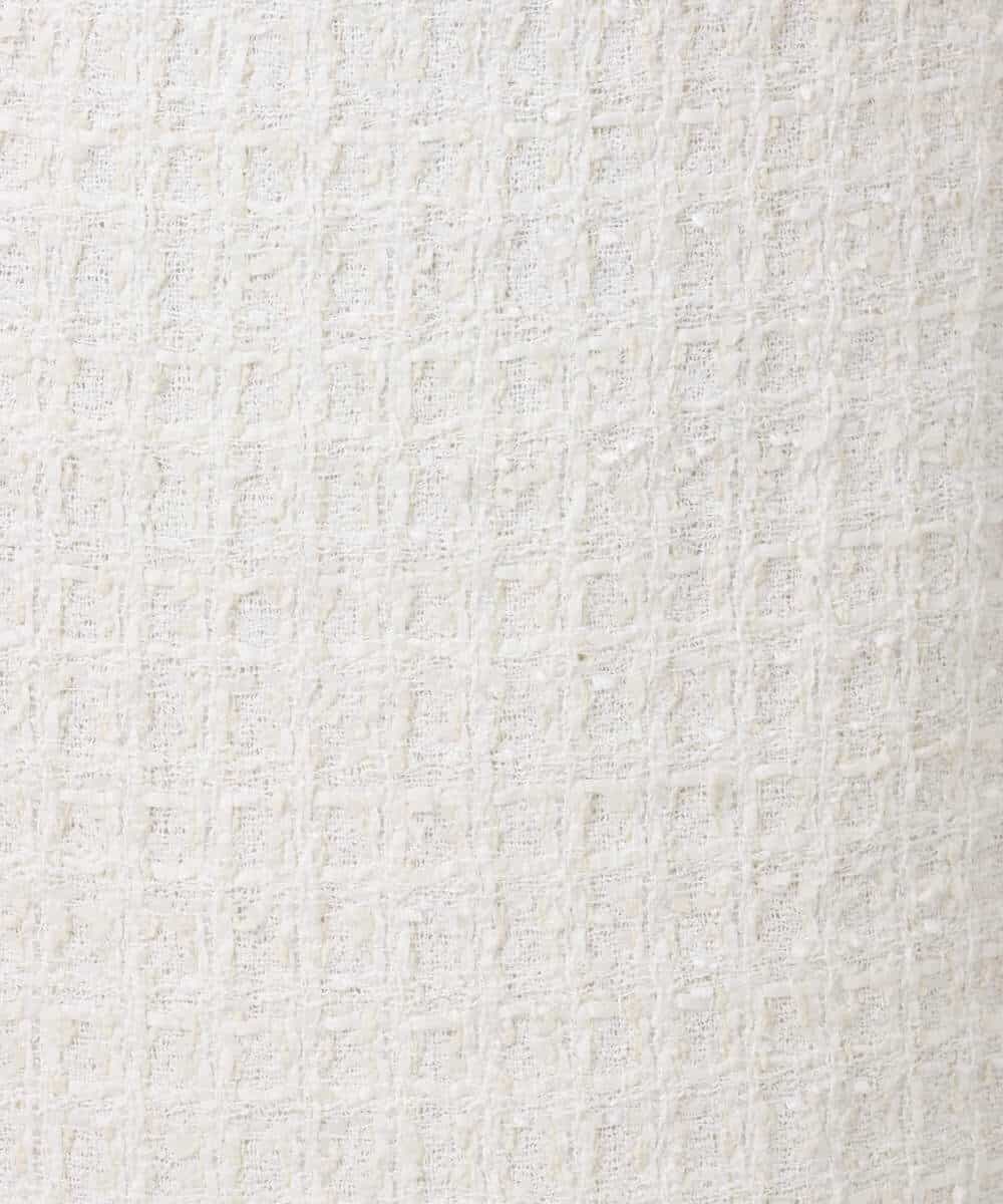 F1HFD65170 MK MICHEL KLEIN(小さいサイズ)(メゾン ドゥ サンク) 【小さいサイズ】ファンシーツイードスカート/セットアップ対応/洗える アイボリー