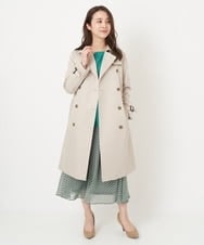 F1HFS01140 MK MICHEL KLEIN(小さいサイズ)(メゾン ドゥ サンク) 【小さいサイズ】レトロ幾何学柄シフォンスカート/丈の長さが選べる/洗える ブルー