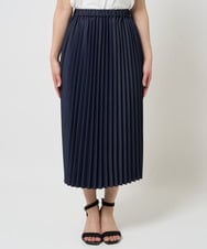 F1HGA30160 MK MICHEL KLEIN(小さいサイズ)(メゾン ドゥ サンク) 【小さいサイズ】デニムライクプリーツスカート/洗える ネイビー