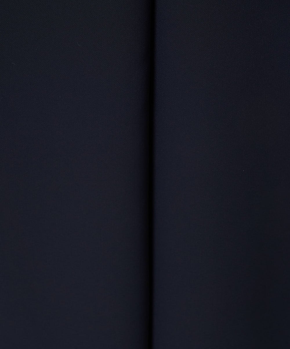 F1HGA37160 MK MICHEL KLEIN(小さいサイズ)(メゾン ドゥ サンク) 【小さいサイズ】ベルト付きAラインスカート/洗える ネイビー