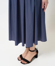 F1HGA38140 MK MICHEL KLEIN(小さいサイズ)(メゾン ドゥ サンク) 【小さいサイズ】リバーシブル2カラースカート/洗える ブルー×キャメル