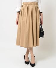 F1HGA38140 MK MICHEL KLEIN(小さいサイズ)(メゾン ドゥ サンク) 【小さいサイズ】リバーシブル2カラースカート/洗える ブルー×キャメル