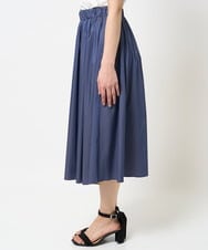 F1HGA38140 MK MICHEL KLEIN(小さいサイズ)(メゾン ドゥ サンク) 【小さいサイズ】リバーシブル2カラースカート/洗える ブルー×キャメル