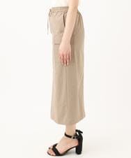 F1HGA40140 MK MICHEL KLEIN(小さいサイズ)(メゾン ドゥ サンク) 【小さいサイズ】ドライタッチカーゴデザインスカート/撥水/洗える ライトベージュ