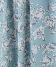 F1HGD01140 MK MICHEL KLEIN(小さいサイズ)(メゾン ドゥ サンク) 【小さいサイズ】花柄シフォンスカート/丈の長さが選べる/洗濯機で洗える/セットアップ対応 ミントブルー
