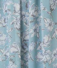 F1HGD01140 MK MICHEL KLEIN(小さいサイズ)(メゾン ドゥ サンク) 【小さいサイズ】花柄シフォンスカート/丈の長さが選べる/洗濯機で洗える/セットアップ対応 ミントブルー