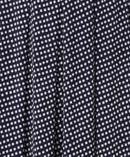 F1HGD04150 MK MICHEL KLEIN(小さいサイズ)(メゾン ドゥ サンク) 【小さいサイズ】幾何柄ジャージータックスカート/洗濯機で洗える ライトブルー