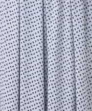 F1HGD04150 MK MICHEL KLEIN(小さいサイズ)(メゾン ドゥ サンク) 【小さいサイズ】幾何柄ジャージータックスカート/洗濯機で洗える ライトブルー