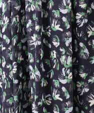 F1HGD05140 MK MICHEL KLEIN(小さいサイズ)(メゾン ドゥ サンク) 【小さいサイズ】花柄シフォンスカート/洗える/丈の長さが選べる/洗濯機で洗える/セットアップ対応 ネイビー