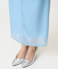 F1HGD20150 MK MICHEL KLEIN(小さいサイズ)(メゾン ドゥ サンク) オーガンジートリコットシアータイトスカート/洗える ライトブルー