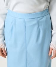 F1HGD20150 MK MICHEL KLEIN(小さいサイズ)(メゾン ドゥ サンク) オーガンジートリコットシアータイトスカート/洗える ライトブルー