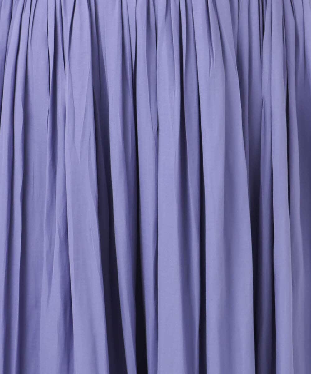 F1HGD35150 MK MICHEL KLEIN(小さいサイズ)(メゾン ドゥ サンク) 【小さいサイズ】サテンプリーツスカート/UVカット/洗える ダークグレー