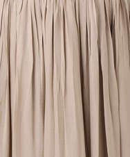 F1HGD35150 MK MICHEL KLEIN(小さいサイズ)(メゾン ドゥ サンク) 【小さいサイズ】サテンプリーツスカート/UVカット/洗える ダークグレー