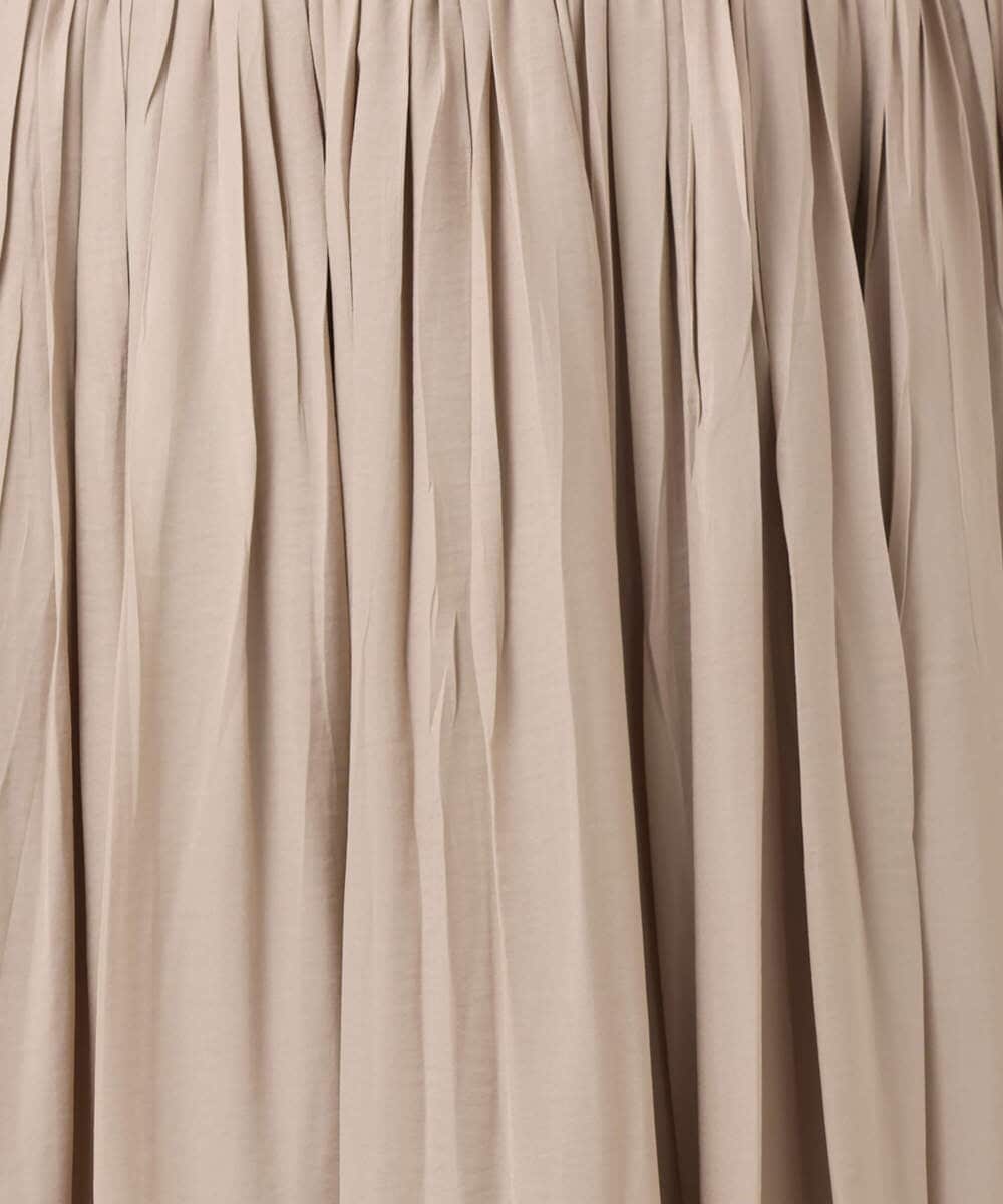 F1HGD35150 MK MICHEL KLEIN(小さいサイズ)(メゾン ドゥ サンク) 【小さいサイズ】サテンプリーツスカート/UVカット/洗える ダークグレー