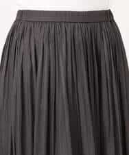 F1HGD35150 MK MICHEL KLEIN(小さいサイズ)(メゾン ドゥ サンク) 【小さいサイズ】サテンプリーツスカート/UVカット/洗える ダークグレー