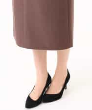 F1HGD40150 MK MICHEL KLEIN(小さいサイズ)(メゾン ドゥ サンク) 【小さいサイズ】ポケットデザインストレッチタイトスカート/洗濯機で洗える ブラウン