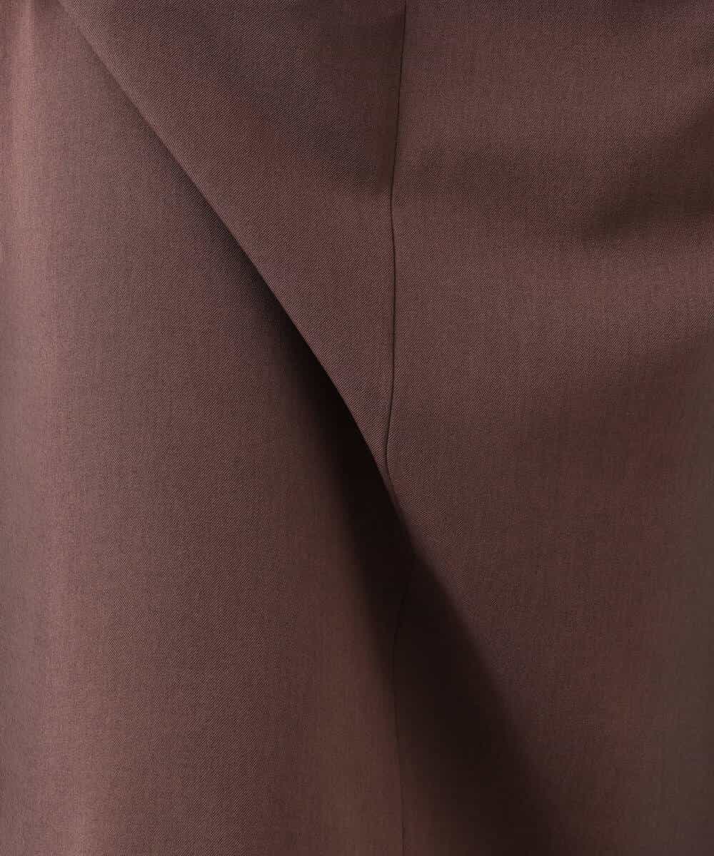 F1HGD40150 MK MICHEL KLEIN(小さいサイズ)(メゾン ドゥ サンク) 【小さいサイズ】ポケットデザインストレッチタイトスカート/洗濯機で洗える ブラウン