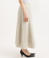 F1HGD55170 MK MICHEL KLEIN(小さいサイズ)(メゾン ドゥ サンク) 【小さいサイズ】[UVカット/洗える]リネン混フレアースカート ベージュ
