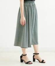 F1HGS07140 MK MICHEL KLEIN(小さいサイズ)(メゾン ドゥ サンク) 【小さいサイズ】幾何柄スカート/丈の長さが選べる/洗える ピンクベージュ