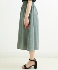 F1HGS07140 MK MICHEL KLEIN(小さいサイズ)(メゾン ドゥ サンク) 【小さいサイズ】幾何柄スカート/丈の長さが選べる/洗える ピンクベージュ