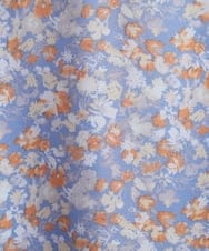F1HGS08140 MK MICHEL KLEIN(小さいサイズ)(メゾン ドゥ サンク) 【小さいサイズ】花柄シフォンスカート/丈の長さが選べる/洗える ライトブルー
