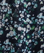 F1HGS08140 MK MICHEL KLEIN(小さいサイズ)(メゾン ドゥ サンク) 【小さいサイズ】花柄シフォンスカート/丈の長さが選べる/洗える ライトブルー