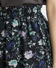 F1HGS09140 MK MICHEL KLEIN(小さいサイズ)(メゾン ドゥ サンク) 【小さいサイズ】花柄シフォンスカート/丈の長さが選べる/洗える ライトブルー