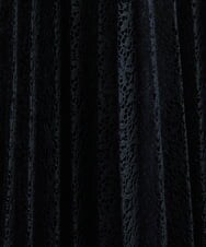 F1HGS38170 MK MICHEL KLEIN(小さいサイズ)(メゾン ドゥ サンク) 【小さいサイズ】レースプリーツスカート/洗える ネイビー