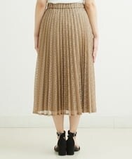 F1HGS38170 MK MICHEL KLEIN(小さいサイズ)(メゾン ドゥ サンク) 【小さいサイズ】レースプリーツスカート/洗える ネイビー