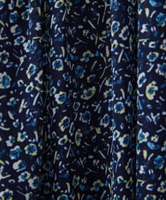 F1HGV08140 MK MICHEL KLEIN(小さいサイズ)(メゾン ドゥ サンク) 【小さいサイズ】シフォンプリントスカート/丈の長さが選べる/洗える ネイビー