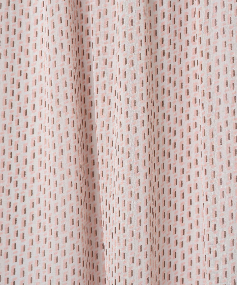 F1HHA06140 MK MICHEL KLEIN(小さいサイズ)(メゾン ドゥ サンク) 【小さいサイズ】スクエアドット柄シフォンスカート/丈の長さが選べる/洗える/セットアップ対応 ネイビー