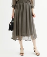 F1HIS05140 MK MICHEL KLEIN(小さいサイズ)(メゾン ドゥ サンク) 【小さいサイズ】幾何柄プリントスカート/丈の長さが選べる/洗える ワイン