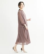 F1HIS05140 MK MICHEL KLEIN(小さいサイズ)(メゾン ドゥ サンク) 【小さいサイズ】幾何柄プリントスカート/丈の長さが選べる/洗える ワイン